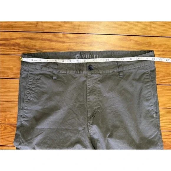 Vuori Collins Chino Stretch Twill Pants Men's 34 Green V433 Casual - Picture 6 of 14